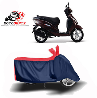 MOTOGENIX Two Wheeler Cover for TVS(Wego, Red, Blue)