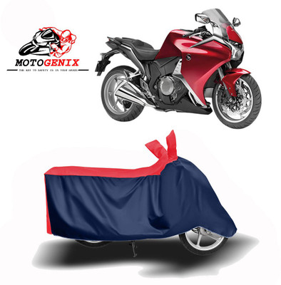MOTOGENIX Two Wheeler Cover for Honda(VFR 1200F, Red, Blue)