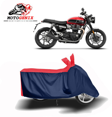 MOTOGENIX Two Wheeler Cover for Triumph(Twin, Red, Blue)