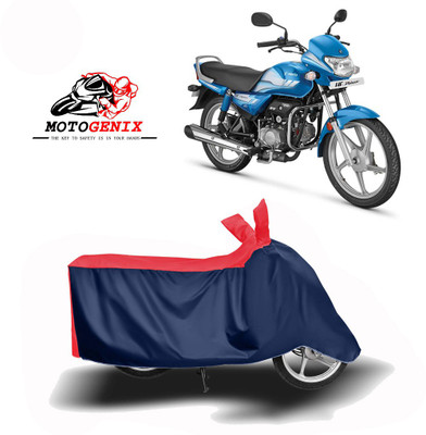 MOTOGENIX Two Wheeler Cover for Hero(HF Deluxe, Red, Blue)