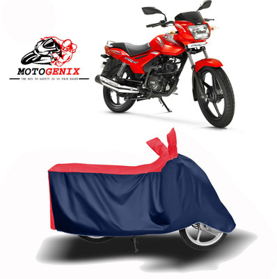 Amozkart Two Wheeler Cover for TVS(Star City Plus, Red, Blue)