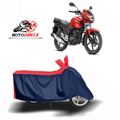 MOTOGENIX Two Wheeler Cover for Suzuki(GS 150R, Red, Blue)