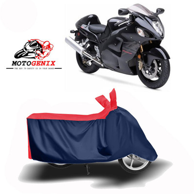 MOTOGENIX Two Wheeler Cover for Suzuki(GSX R1300 Hayabusa, Red, Blue)