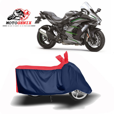 Amozkart Two Wheeler Cover for Kawasaki(Ninja H2, Red, Blue)
