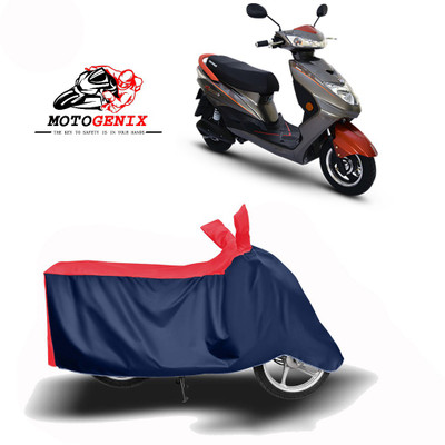 MOTOGENIX Two Wheeler Cover for Okinawa(Ridge Plus, Red, Blue)