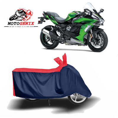 MOTOGENIX Two Wheeler Cover for Kawasaki(Ninja H2R, Red, Blue)