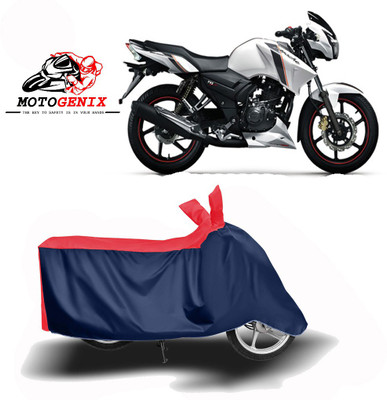 MOTOGENIX Two Wheeler Cover for TVS(Apache 150, Red, Blue)
