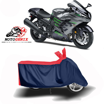 MOTOGENIX Two Wheeler Cover for Kawasaki(Ninja ZX-14R, Red, Blue)