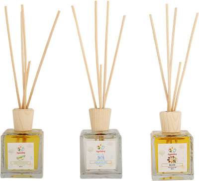 Sugandhim Lemongrass,Blaze, Aquazzure Diffuser Set Lemongrass + Blaze + Aquazzure(3 x 100 ml)