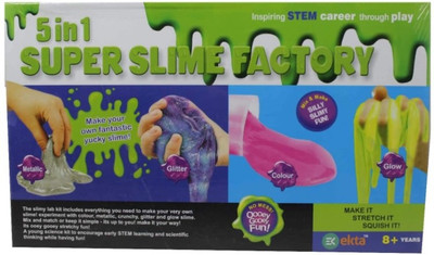 Jayaansh Traders 5 In 1 Super Slime Factory Making Kit For Kids,Learn How To Make Your Favourite Slime In House