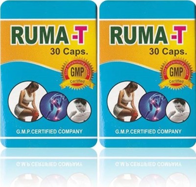 Ayurved zone Tara Herbal Pharmaceutical Ruma-T For Pain Relief, Joint Pain (Pack Of 2)(30+30) Capsules(2 x 30 Units)