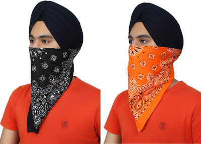 Bismaadh Men & Women Solid Bandana(Pack of 2)