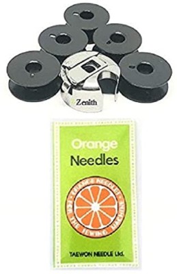 ZENITH Combo of Organ DB 24 BC Bobbin 5 for Industrial Sewing Machines Compatible Jack Juki Zoje Brother Power Direct Drive Sewing Machines .Steel Finish (Organ DB 24 BC Bobbin 5) Plastic Bobbins(Pack of 5, Small)