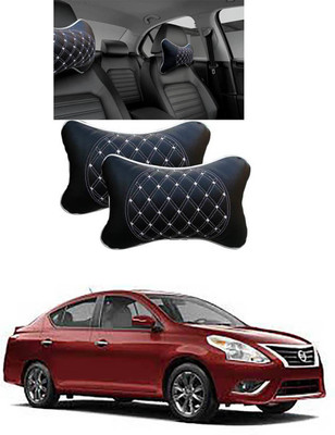 RONISH Black, White Leatherite Car Pillow Cushion for Maruti Suzuki(Rectangular, Pack of 2)
