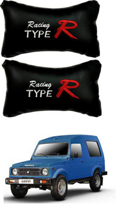 RONISH Black Leatherite Car Pillow Cushion for Maruti Suzuki(Rectangular, Pack of 2)