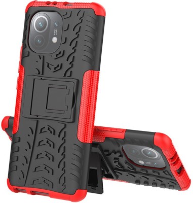 MOBIRUSH Back Cover for Xiaomi Mi 11 Lite NE 5G(Red, Black, Pack of: 1)