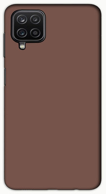 itrusto Back Cover for SAMSUNG Galaxy M12 Plain Brown PRINTED Back Cover(Multicolor, Hard Case, Pack of: 1)