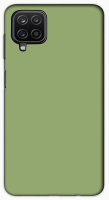 itrusto Back Cover for SAMSUNG Galaxy M12 Plain Green PRINTED Back Cover(Multicolor, Hard Case, Pack of: 1)