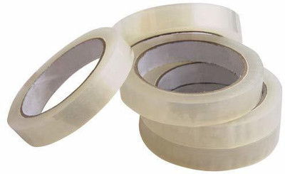 Mahapack Single Sided Bopp Self Adhesive Tape Bopp Tape (Manual)(Set of 5, Transperent)