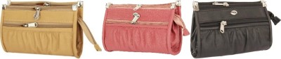 BABERWAL ENTERPRISES Casual, Formal, Party, Sports Pink, Beige, Black  Clutch