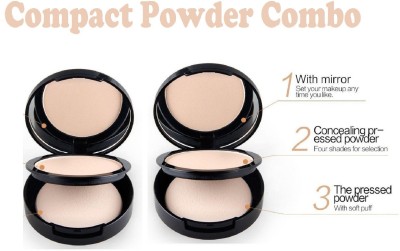 ADJD 2 in 1 Matte Finish Compact Powder Pack Of 2 Compact(Multi Color, 40 g)