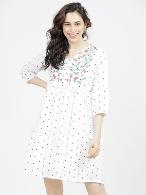 78% OFF on Tokyo Talkies Women A-line White Dress 78% OFF on Tokyo Talkies Women A-line White Dress