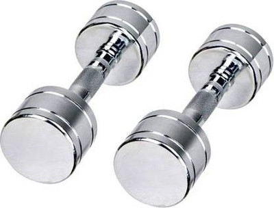 LCARNO 2 Kg Steel Dumbbells With Grip (Set of 2) 4kg for Home and Gym use Fixed Weight Dumbbell(4 kg)
