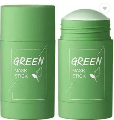 zizzyy Green mask Purifying Clay Stick Mask Oil Control Anti-Acne Eggplant Solid Fine, Portable Cleansing Mask Mud Apply Mask, Green Tea Facial Detox Mud Mask(40 ml)
