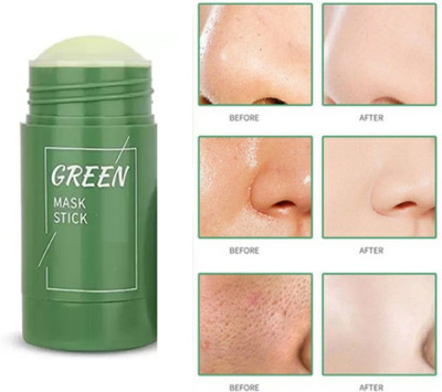 ADJD Best Green Cleansing Mask Solid Cleansing Mask Smear Type Shrink Pores Soothing Repair Deep Cleaning Face Moisturizer Oil Control Blackhead Removing Mask(40 g)