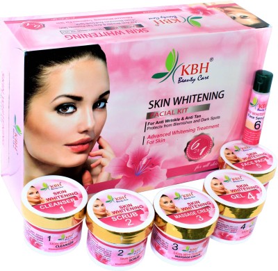 kbh Skin Whitening Facial Kit320g with Face Serum with Instant Glow For Men & Women(6 x 53.33 ml)