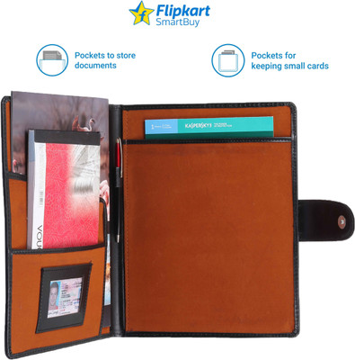 Flipkart SmartBuy Premium Leatherette Conference Document Folder,Document Files for Certificates(Set Of 1, Black)