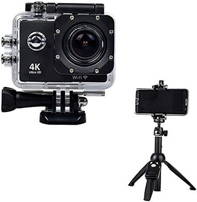 PHAGQU Top Selling H8 Mini Gimbal Tripod Stand with 2 in 1 Selfie Stick and Mini Camera Extendable Monopod Stand with Bluetooth Remote Clicker for Smart Phones & Action Cameras 3 Axis Gimbal(500 G)