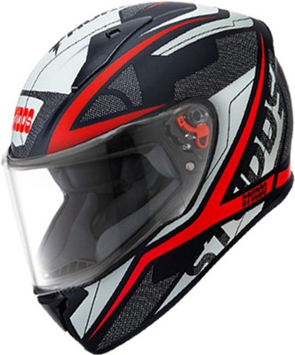 STUDDS THUNDER D4 MATT BLACK FULL FACE CLEAR VISOR N2 RED 600MM SIZE XL Motorsports Helmet(MATT BLACK RED)