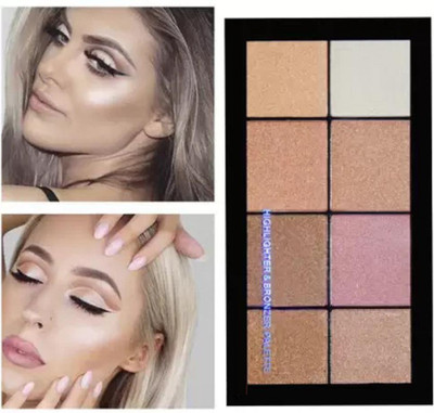ADJD MATTE & SHIMMERY FINISH MULTI COLOR HIGHLIGHTER & BRONZER PALETTE Highlighter(MULTICOLOR)