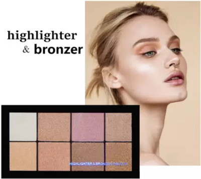 Emijun SHIMMERY OR PRESSED HIGHLIGHTER & BORNZER PALETTE Highlighter(MULTI COLOR)