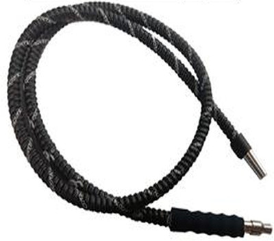 Puff Smart Rubber Black Hookah Hose 1 m(Pack of 1, Mouth Tip Included, With Ice Tip)