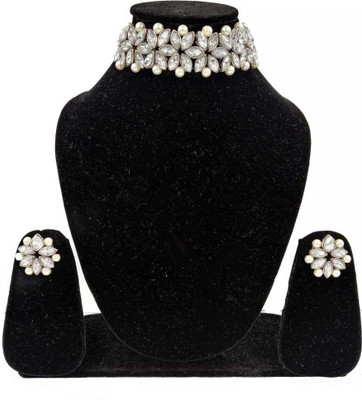 Asl World Alloy White Jewellery Set(Pack of 1)