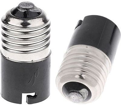 Ascension 2 E27 to B22 Screw Base Socket Lamp Holder Light Bulb Converter Adapter Plastic Light Socket(Pack of 2)