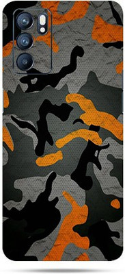 OggyBaba oppo reno6 Mobile Skin(Military Orange Camouflage Skin Matte Finish)