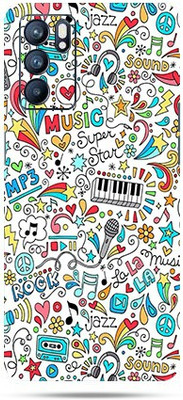 OggyBaba oppo reno6 Music Mobile Skin(Music Grafitis Skin Matte Finish)