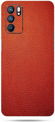 OggyBaba oppo reno6 Mobile Skin(Red Leather Skin Matte Finish)