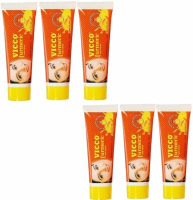 VICCO Turmeric Skin Cream 15gm 6 in 1 Pack(90 g)