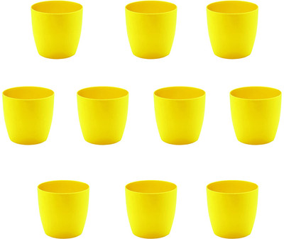 DREAM NURSERY Round Premium Grade Plastic Pot 5.3 INCH Size for Indoor Plants Office USE Plant Container Set(Pack of 10, Plastic)