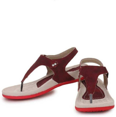 Shoe Lab Women Flats(Red , 6)