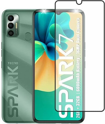 NSTAR Edge To Edge Tempered Glass for Tecno Spark 7(Pack of 1)