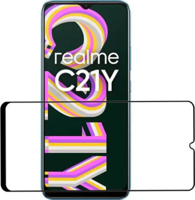 Vatsin Edge To Edge Tempered Glass for Realme C25Y(Pack of 1)