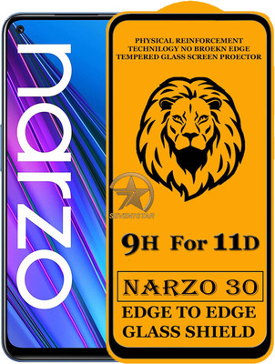 SEVEN7STAR Edge To Edge Tempered Glass for Realme Narzo 30(Pack of 1)