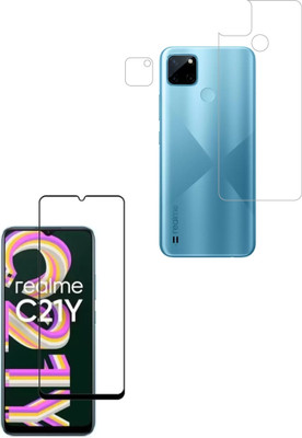Vatsin Front and Back Tempered Glass for Realme C25Y(Pack of 3)