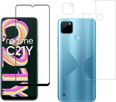 Vatsin Front and Back Tempered Glass for Realme C25Y(Pack of 3)