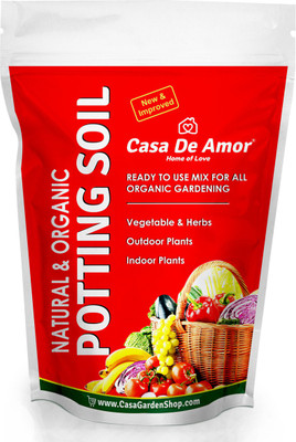 Casa De Amor Organic Potting Soil (2 kg, Brown) Soil(2 kg, Powder)